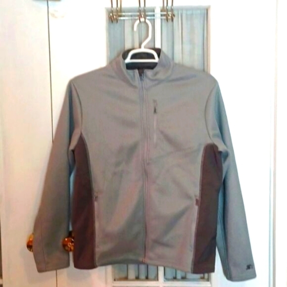 Mens Starter  Heavy Fleece Gray Two Toned Gray Jacket‎ sz M - Picture 1 of 8